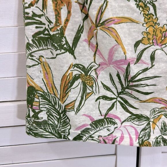 Rachel Zoe Linen Top Small Tropical Sleeveless NWOT - Picture 8 of 15